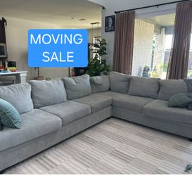 Gray Sectional Couch Sofa