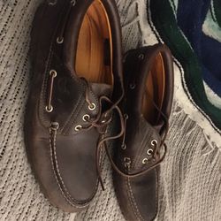 Nice heavy leather timberland shoes size 11 only $40