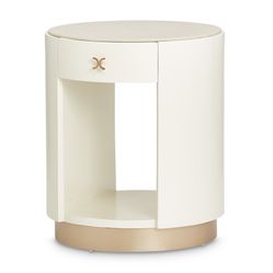 La Rachelle Medium Champagne Round End Table