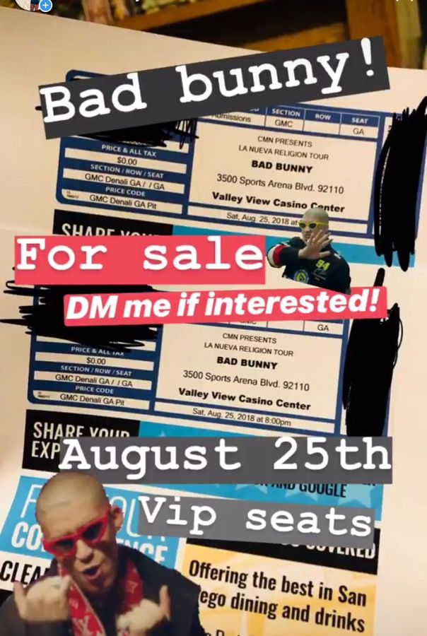 BAD BUNNY VIP TICKETS
