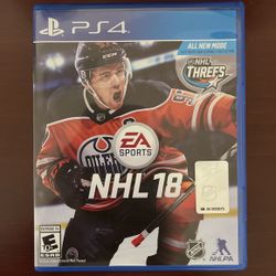 PS4 NHL 18 Great Condition 