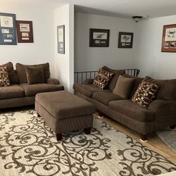 Living Room Furniture. Couch. Love Seat. Ottoman