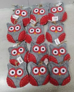 NEW Christmas Owl Ornaments