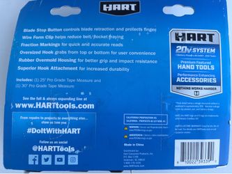 Hart 25' & 30' tape measures