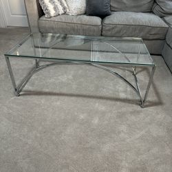 Coffee Table Chrome Glass