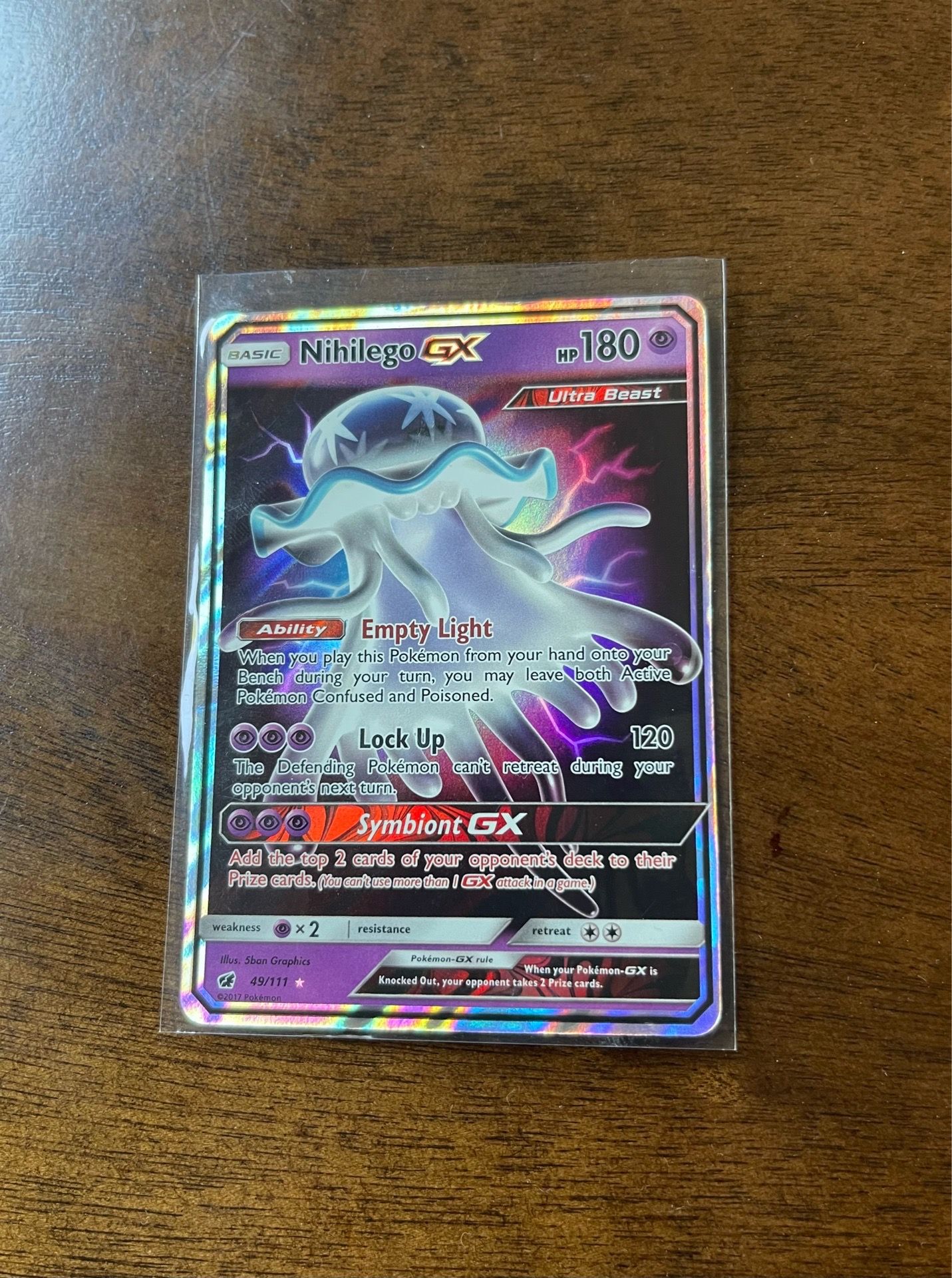 2017 Pokemon Nihilego GX 49/111 - Crimson Invasion-NM