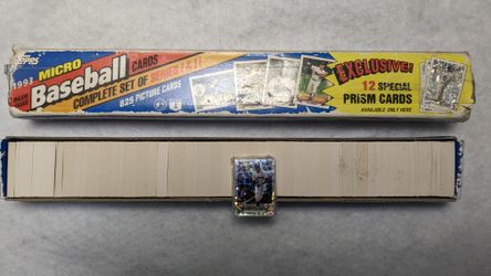 Topps Micro Baseball Cards Set Of 825 And 12 Special Prism Cards Included Unopened Major League 