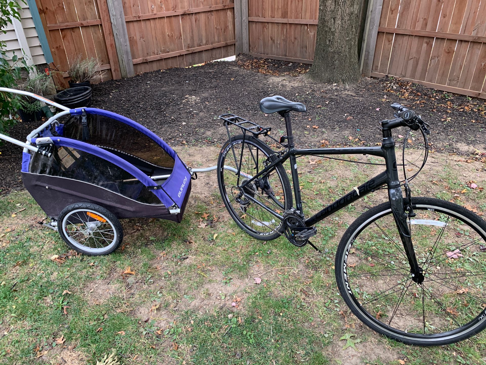 Cannondale swift and burley bike trailer