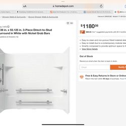 Hi everyone we have this shower available no tax   This big shower 36 in x 60 w x 74 h  strong shower heavy duty  retail price all this items $2608 he