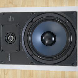In-wall Loudspeaker: polk audio rc85i. Bluetooth connectivity and wired in wall.