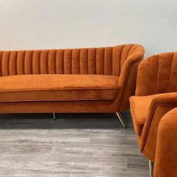 Orange Couch Set 