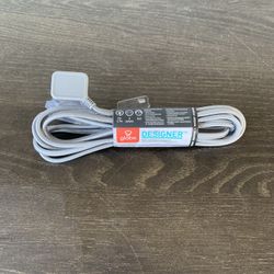 9-ft Fabric Extension Cord, 3 Polarized Outlets,