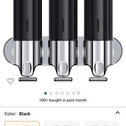 3 in 1 Chamber Wall Mounted Bathroom Shower Pump Dispenser and Organizer-Holds Shampoo, Soap, Conditioner, Shower Gel, for Bathroom Kitchen Hotel,Non-