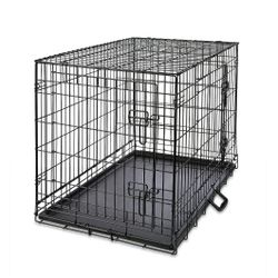 Metal Dog Crate Double Door That Folds Up New