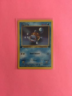 1st edition Squirtle 68/82 Pokemon Card from Team Rocket