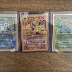 Pokémon Celebrations Charizard + Blastoise + Venusaur Holo Lot (3) - Classic Collection
