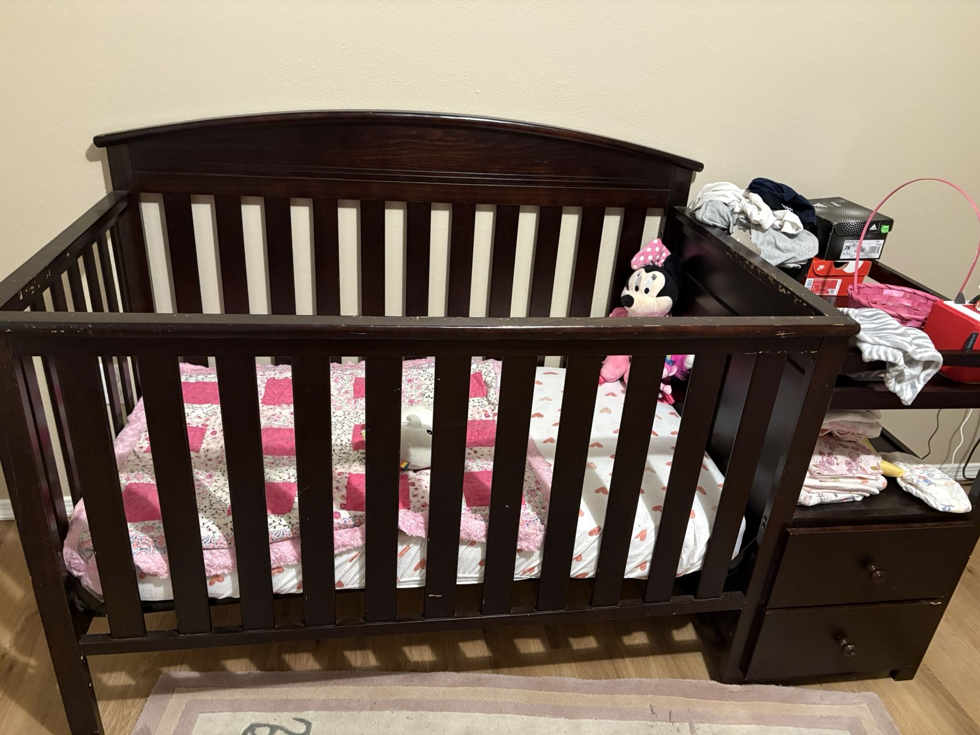 Baby Bed And Changing Table
