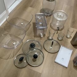 A Few Items For The Outside Cookout. A Few Pots Covers, Items To Hold Sof Drinks And More