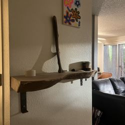 Live Edge Wood Shelf