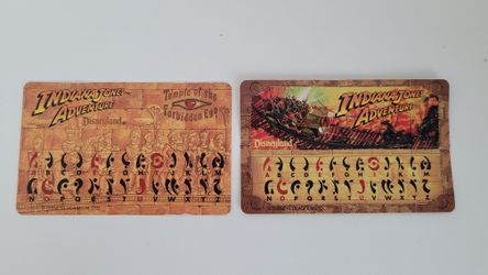 Disneyland Indiana Jones Adventure Code card 