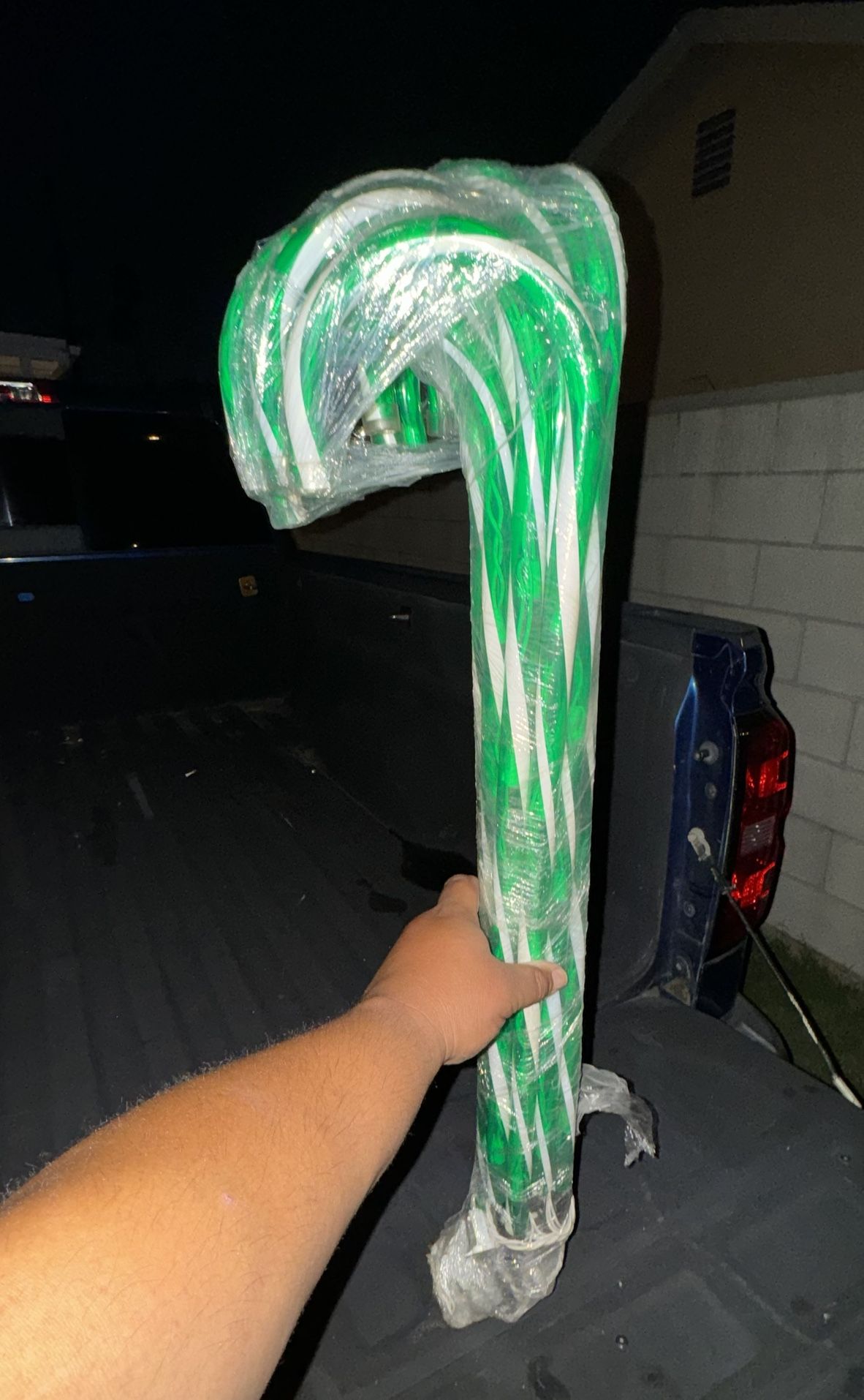 Dozen Green Candy Canes Lights