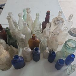 Glass Bottle Vintage Bottles Lot