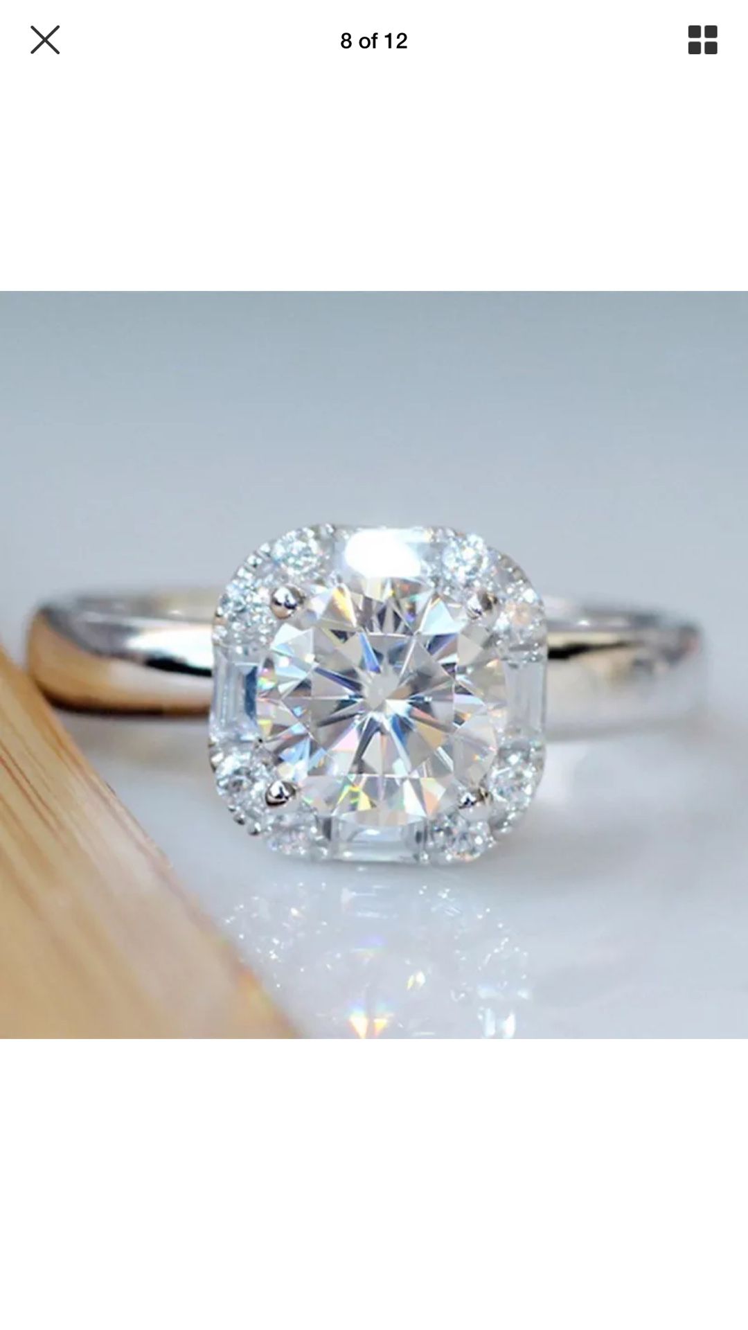 1ct lab created diamond love ring women’s jewelry accessory Christmas gift