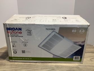 Broan-NuTone 765H80L 80 CFM Bathroom Exhaust Fan w/ Light & Heater