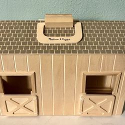 Melissa & Doug Fold and Go Wooden Horse Stable Barn Dollhouse