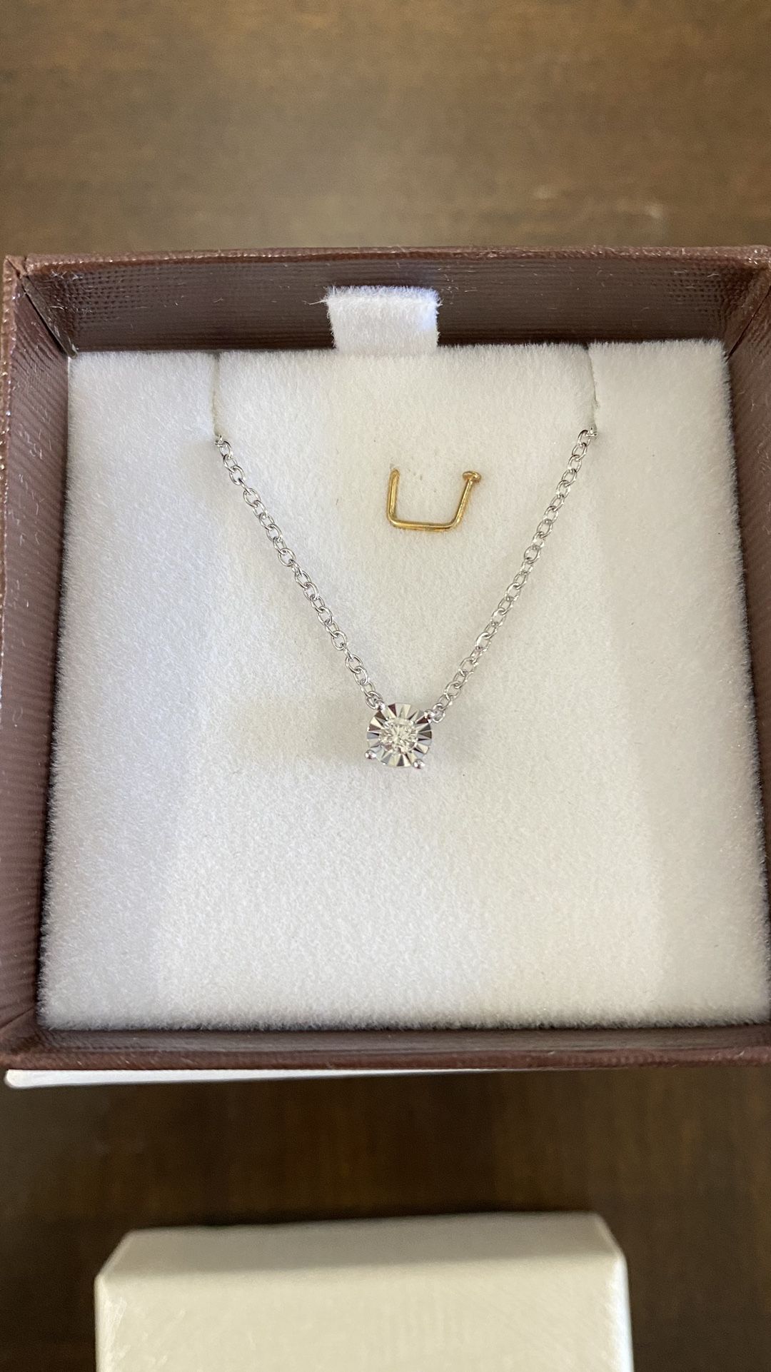 1/10 ct lab created diamond sterling silver necklace 