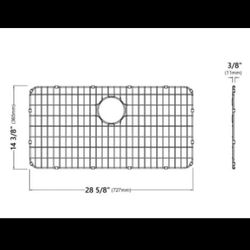 Kräus BG3117 Kitchen Sink Grid
Material: Stainless Steel
Finish: Stainless Steel

Dimensions: 28 5/8" x 14 3/8" x 3/8"
Kraus BG3117 