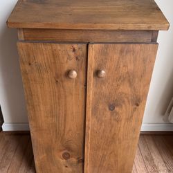 Custom Made Finished Pine? Wood Trash Can Moving Sale