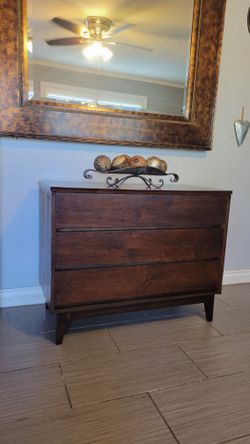 NICE SOLID WOOD MCM DRESSER 