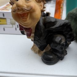 Funny Butler Bottle Holder  Vintage