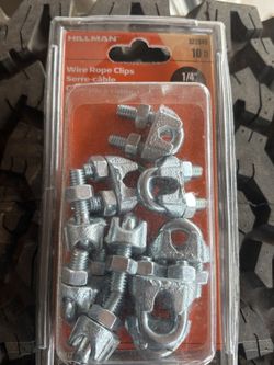 1/4 “ Wire/ Rope Clamps New Pkg Of 10