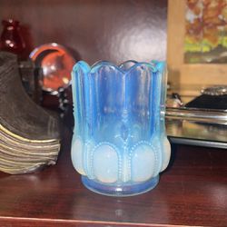 Vintage Opalescent Glass Toothpick Holder