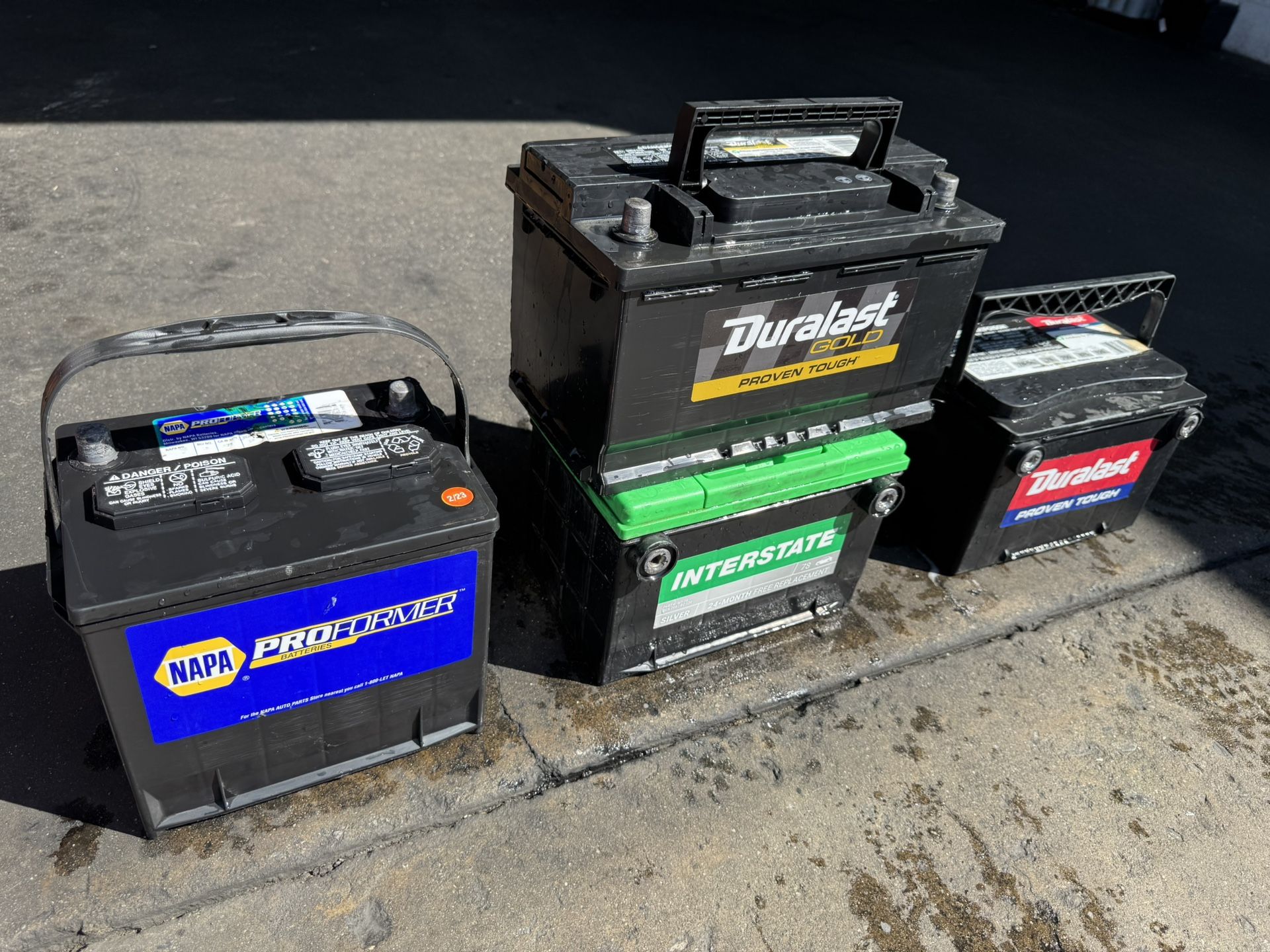 GROUP SIZE 24 24F 24R H5 27 34 78 65 48 49 47 H6 H7 51r 94r 86 H8 H9 Truck SUV And Vans. Car battery with Warranty. $60 with core exchange All model