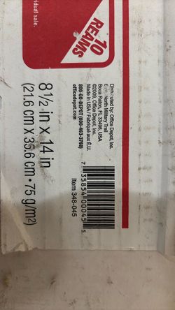 Office Depot Standard white paper