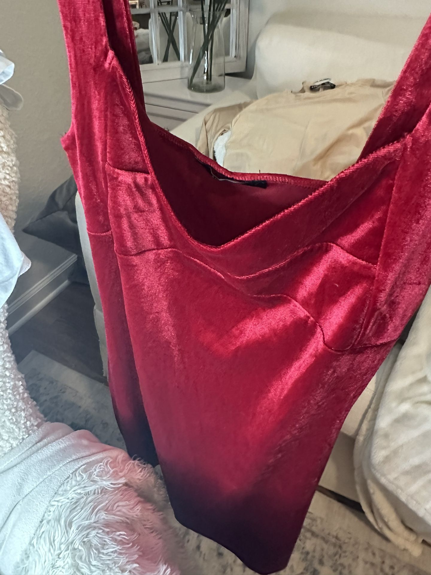 Suede Red Beautiful Dress Forever 21 Size M