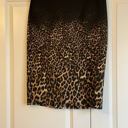 Spense Pencil Skirt Cheetah Print Size L