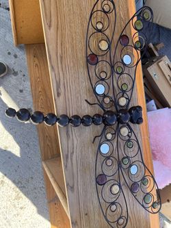 Large Metal Dragonfly Wall Art