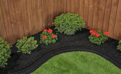 48 in. x 3 in. x 3 in. Black Brickface Rubber Landscape Edging