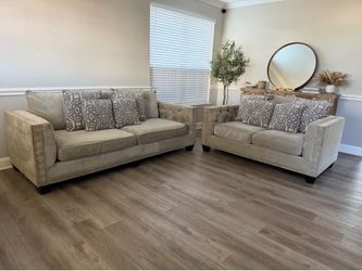 Cindy Crawford sofa and loveseat