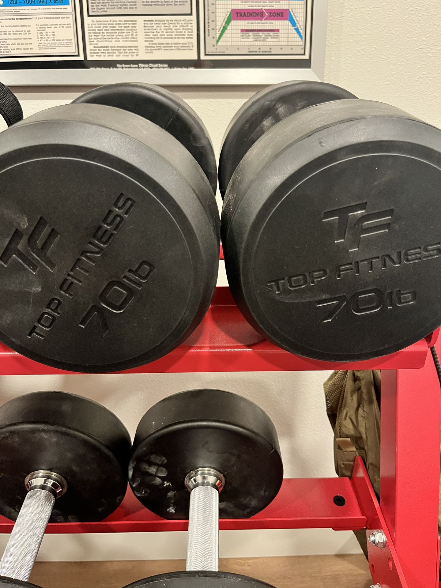 Rubber Dumbbells 70#