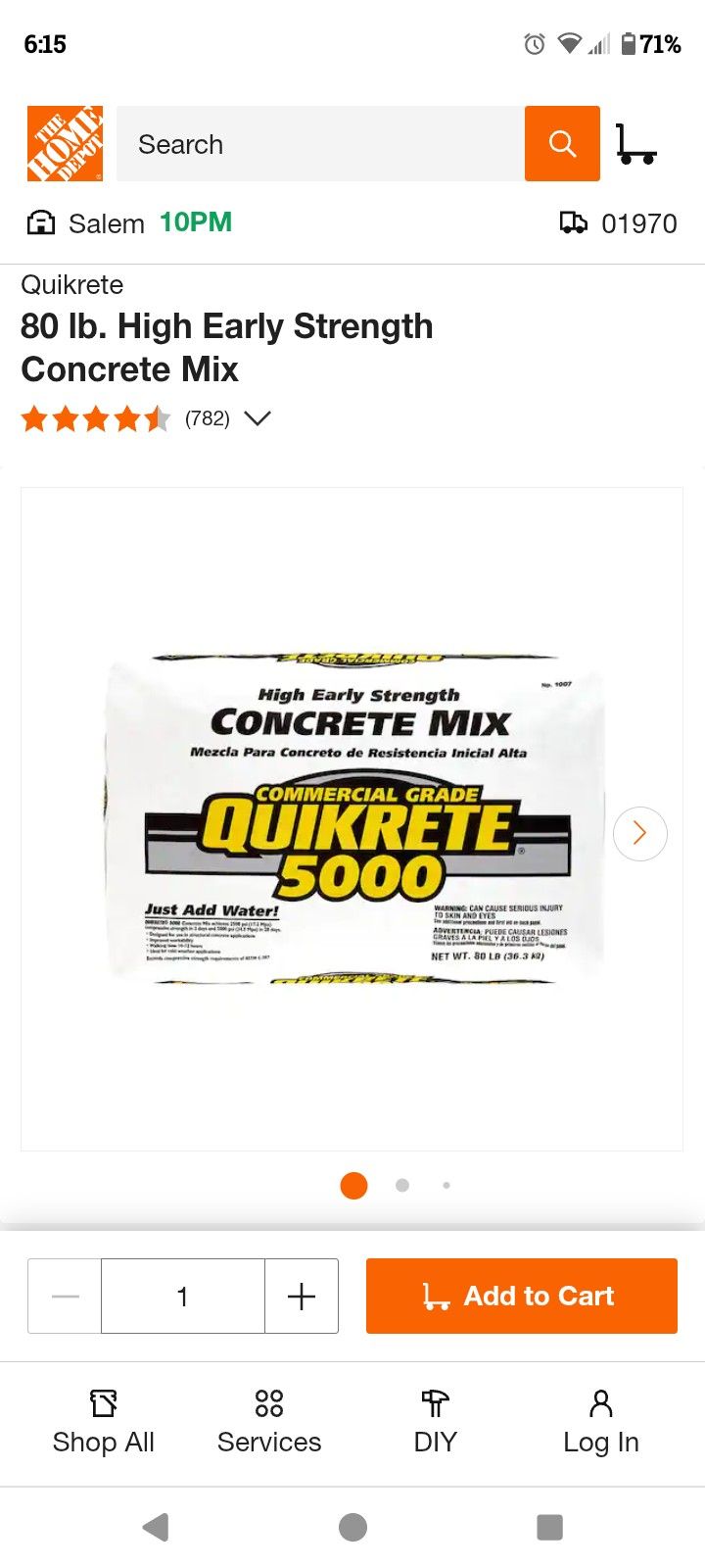 2 Bags Quikrete 5000