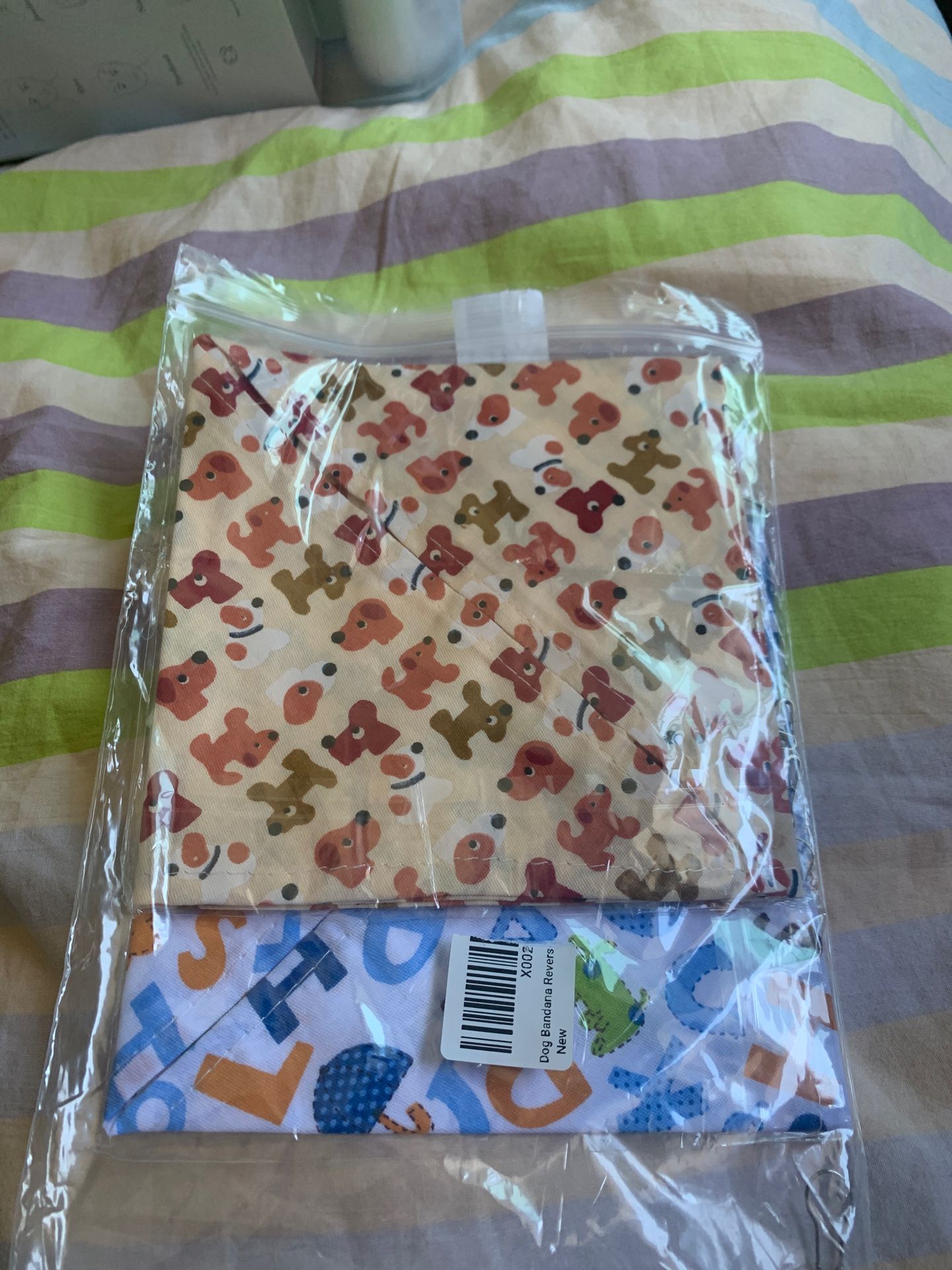 Two adorable doggie scarves