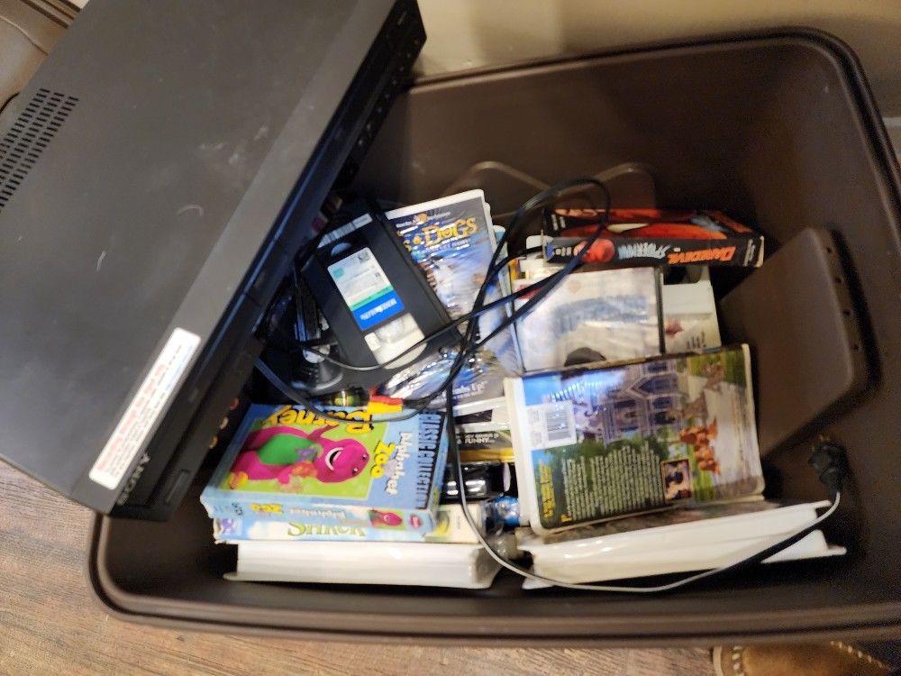 Misc. VHS Tapes And Multi VHS/DVD Player