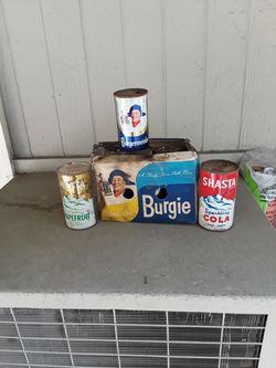 Vintage cans burgie,Shasta