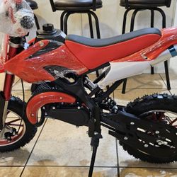 50cc GAS pull start kids dirt bike RED