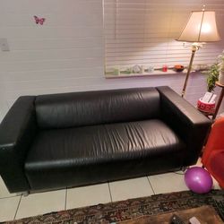 Sofa leather very good condition black
